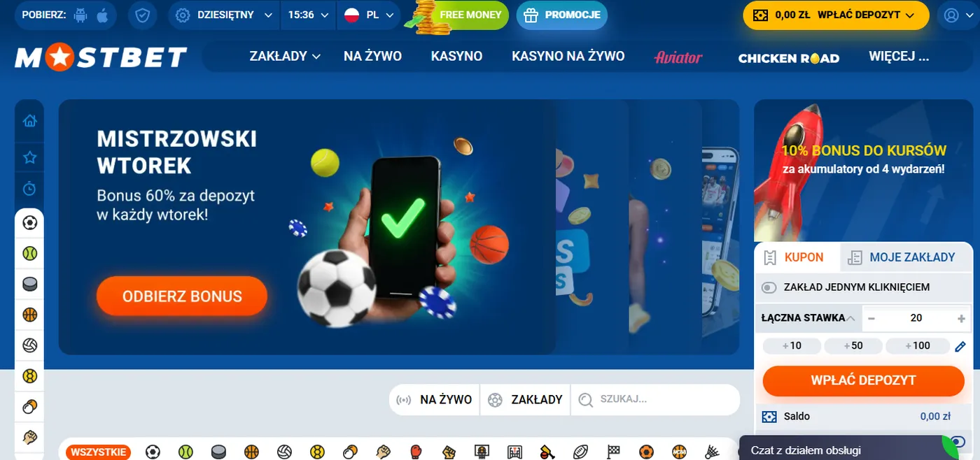 Aktualizacje i nowa wersja Mostbet app