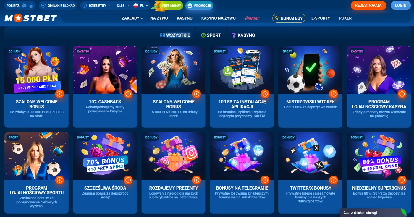 Mostbet bonusy i promocje dla graczy